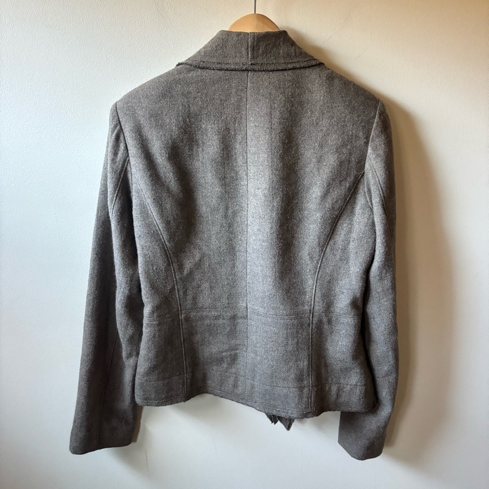 CAbi Brown Ruffled Wool Blazer - Picture 5 of 9